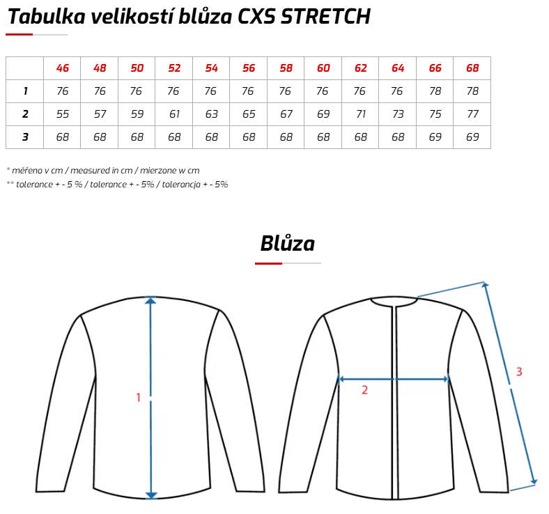 stretch blůza